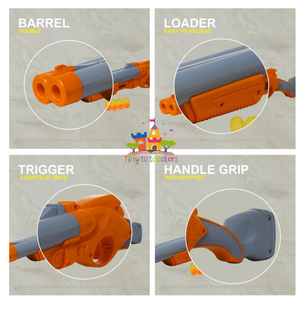 Double Barrel NERF Blaster - Manual Fire - Image 5