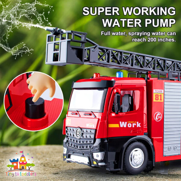 Die Cast Metal Fire Truck - Emergency Rescue Vehicle - Image 4