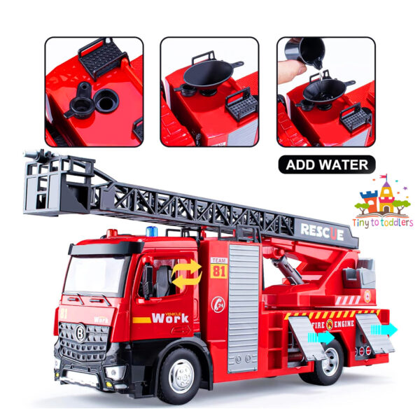 Die Cast Metal Fire Truck - Emergency Rescue Vehicle - Image 2