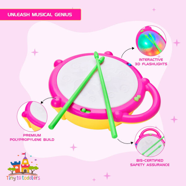 Beat Blooms Drum - Interactive Drum with Light-Up Hits - Image 2