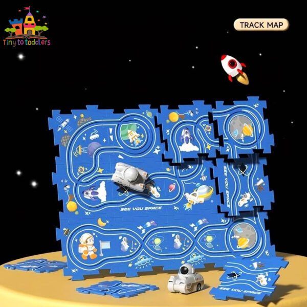 Cosmic Railway Puzzle Track Set with Spaceship - Image 7