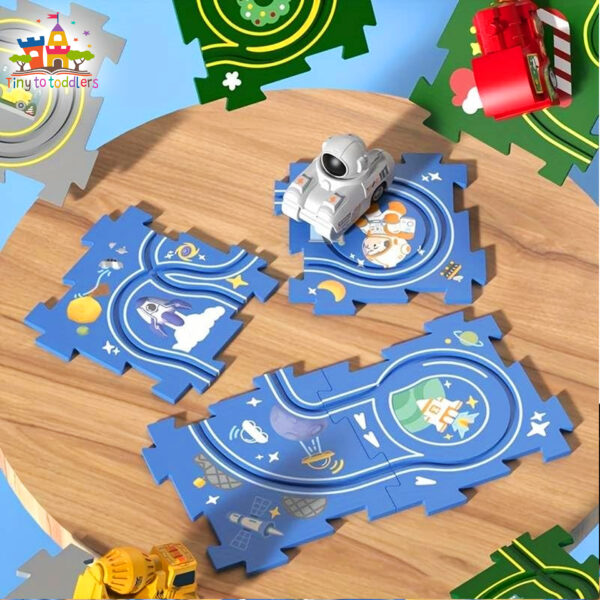 Cosmic Railway Puzzle Track Set with Spaceship