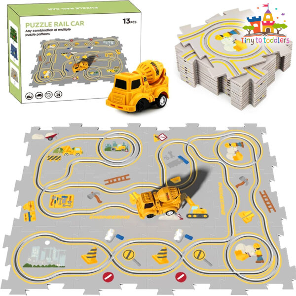 Puzzle Rail Car Cement Mixer Building Set