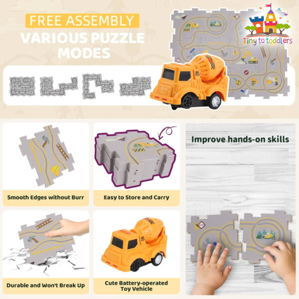 Puzzle Rail Car Cement Mixer Building Set - Image 4