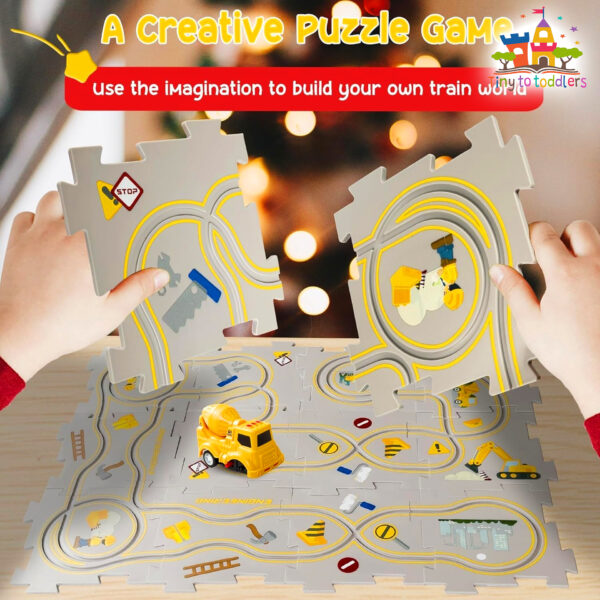 Puzzle Rail Car Cement Mixer Building Set - Image 9