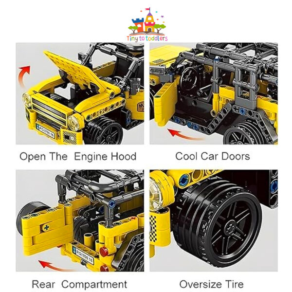 Block Building Jeep Construction Toy - Image 2