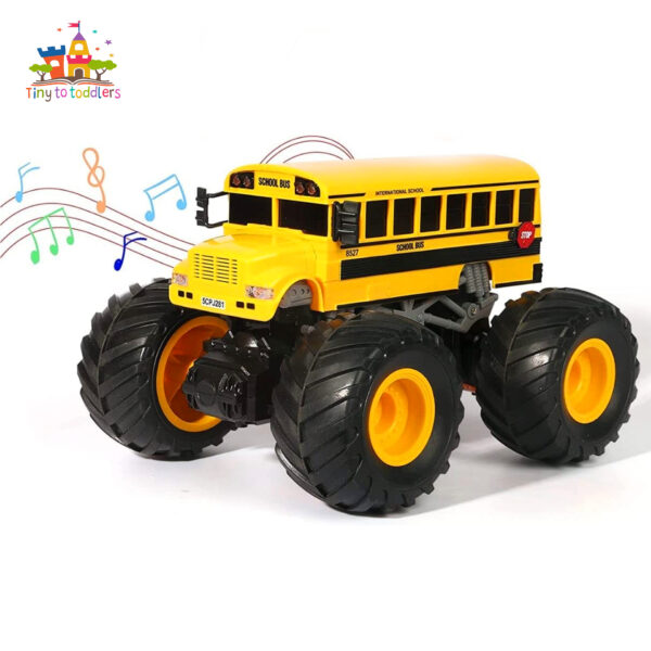 Remote Control Monster Bus with Huge Wheels and Loud Horn