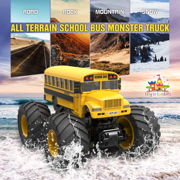 Remote Control Monster Bus with Huge Wheels and Loud Horn - Image 3
