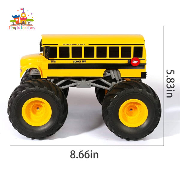 Remote Control Monster Bus with Huge Wheels and Loud Horn - Image 2