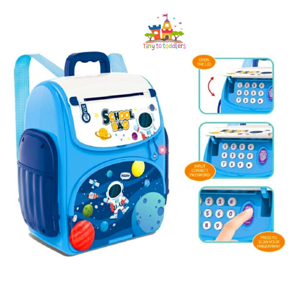 Galaxy Expedition Backpack Piggy Bank for Kids & Space Fans" - Image 2