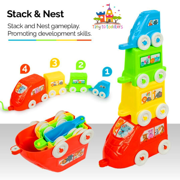 Stack, Link, and Play: 3-in-1 Train Stacker Toy - Image 5