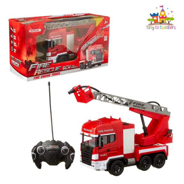 RC Fire Truck with Ladder & Water Cannon - Image 4